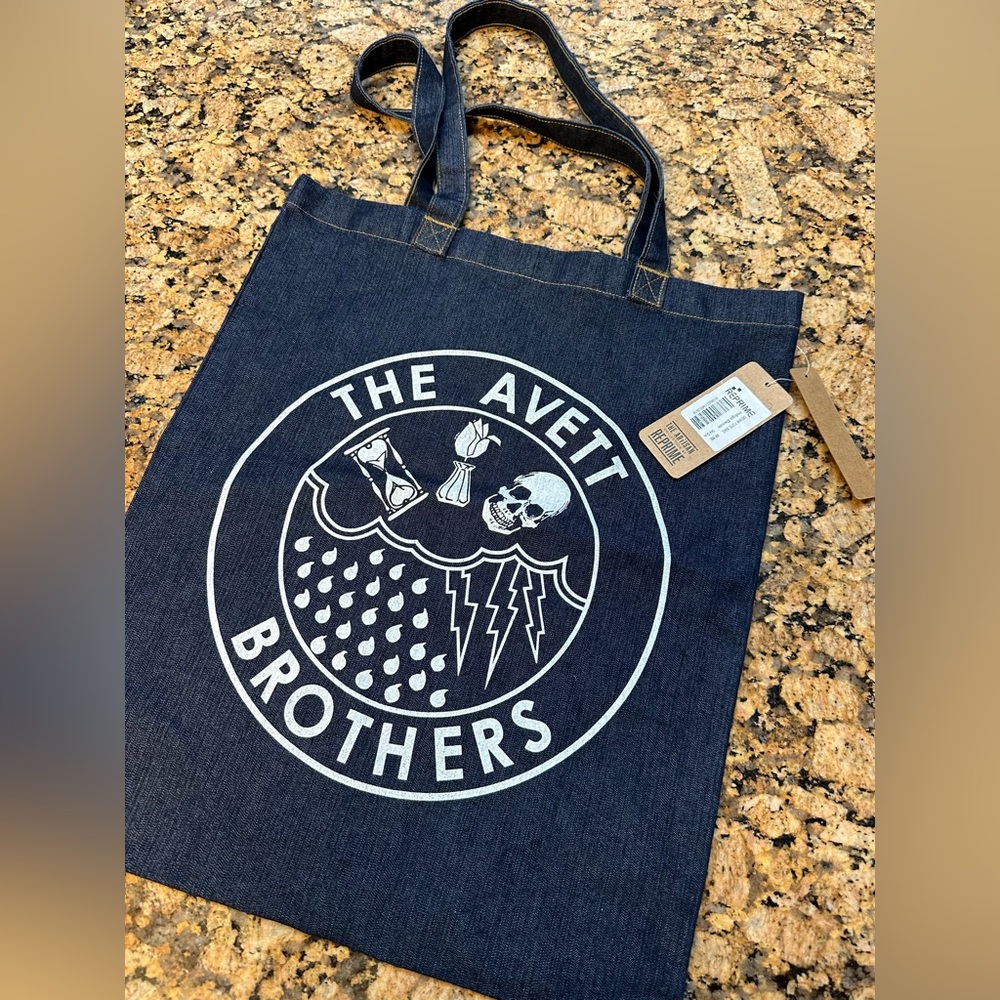 Avett Brothers tote bag Brand New with tags - navy‎ blue denim